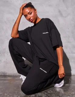 Fashion Kaiia Studio Logo Oversized Tee Sculpt & Reset | Sculpt & Leisure