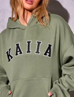 Best Sale Kaiia Studio Logo Oversized Hoodie Sculpt & Reset | Sculpt & Leisure