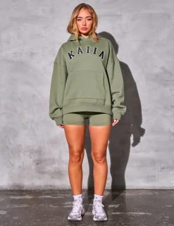 Best Sale Kaiia Studio Logo Oversized Hoodie Sculpt & Reset | Sculpt & Leisure