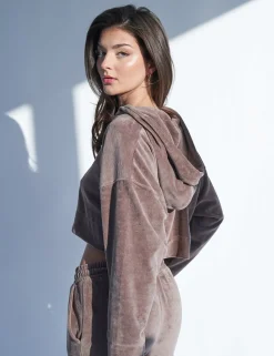 Outlet Kaiia Studio Logo Velour Hoodie Sculpt & Leisure | Kaiia The Label