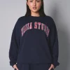 Sale Kaiia Studio Oversized Sweatshirt With Red Sculpt & Leisure | Kaiia The Label