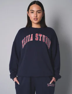 Sale Kaiia Studio Oversized Sweatshirt With Red Sculpt & Leisure | Kaiia The Label