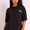 Sale Kaiia Studio Oversized Tee Black Sculpt & Leisure | Kaiia The Label