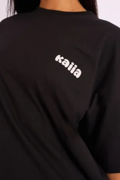 Sale Kaiia Studio Oversized Tee Black Sculpt & Leisure | Kaiia The Label
