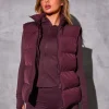 Fashion Kaiia Studio Padded Gilet Deep Burgundy Sculpt & Reset | Sculpt & Leisure