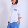 Sale Kaiia Studio Palm Tree Bubble Logo Oversized T-shirt & Blue Sculpt & Leisure | Kaiia The Label