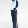 Fashion Kaiia Studio Piping Ribbed Wide Leg Leggings & White Sculpt & Leisure | Kaiia The Label