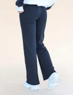 Fashion Kaiia Studio Piping Ribbed Wide Leg Leggings & White Sculpt & Leisure | Kaiia The Label