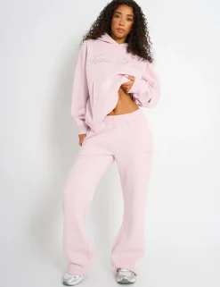 Best Kaiia Studio Script Logo Wide Leg Joggers Chai Sculpt & Leisure | Kaiia The Label