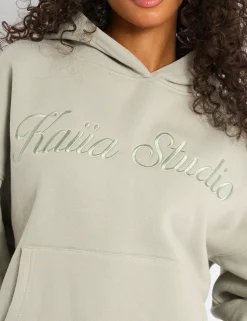 Best Kaiia Studio Script Logo Oversized Hoodie Matcha Sculpt & Leisure | Kaiia The Label