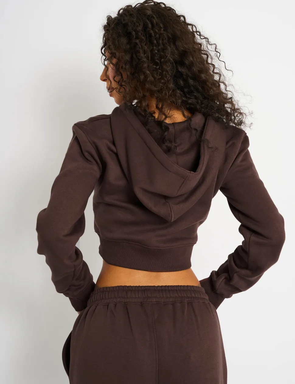 Shop Kaiia Studio Script Logo Cropped Zip Up Hoodie Sculpt & Leisure | Kaiia The Label