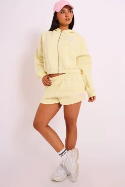 Online Kaiia Studio Sweat Shorts Yellow Sculpt & Leisure | Kaiia The Label