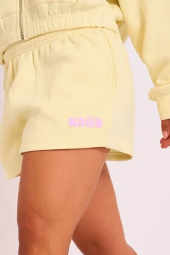 Online Kaiia Studio Sweat Shorts Yellow Sculpt & Leisure | Kaiia The Label