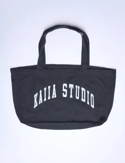 Discount Kaiia Studio Tote Bag Black & White Tote Bags
