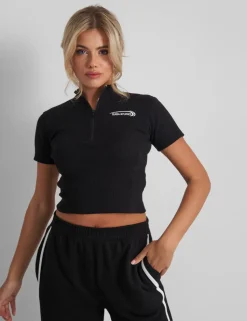 Flash Sale Kaiia Studio Zip Up Logo Crop Top Sculpt & Leisure | Kaiia The Label