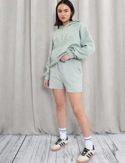 Sale Kaiia Sweat Logo Shorts in Sage Sculpt & Leisure | Kaiia The Label