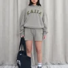 Fashion Kaiia Sweat Logo Shorts in Sculpt & Leisure | Kaiia The Label