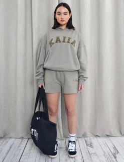 Fashion Kaiia Sweat Logo Shorts in Sculpt & Leisure | Kaiia The Label