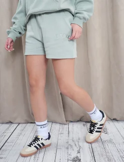 Sale Kaiia Sweat Logo Shorts in Sage Sculpt & Leisure | Kaiia The Label