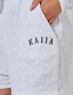 Sale Kaiia Sweat Logo Shorts In Marl Sculpt & Leisure | Kaiia The Label