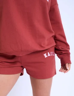 Fashion Kaiia Sweat Shorts Rust & Pink Sculpt & Leisure | Kaiia The Label