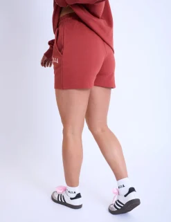 Fashion Kaiia Sweat Shorts Rust & Pink Sculpt & Leisure | Kaiia The Label