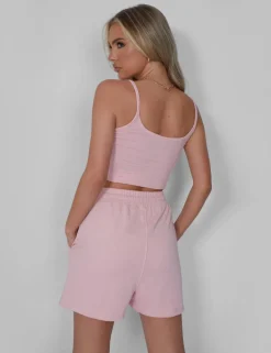 Discount Kaiia Sweat Shorts Soft Pink Curve | Sculpt & Leisure