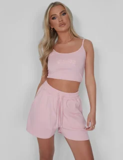 Discount Kaiia Sweat Shorts Soft Pink Curve | Sculpt & Leisure