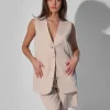 Flash Sale Kaiia Tailored Longline Sleeveless Blazer Co-ord Sculpt & Leisure | Kaiia The Label
