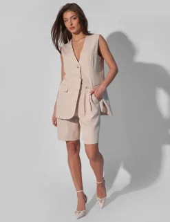 Flash Sale Kaiia Tailored Longline Sleeveless Blazer Co-ord Sculpt & Leisure | Kaiia The Label