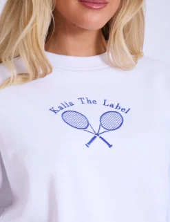 Flash Sale Kaiia Tennis Club Oversized Sweatshirt & Blue Sculpt & Leisure | Kaiia The Label