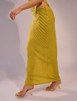 Discount Kaiia Textured Column Maxi Skirt Co-ord Sculpt & Leisure | Kaiia The Label