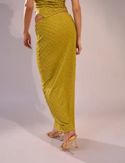 Discount Kaiia Textured Column Maxi Skirt Co-ord Sculpt & Leisure | Kaiia The Label