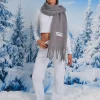 Best Sale Kaiia Waffle Wide Leg Joggers Grey Melange Sculpt & Leisure | Kaiia The Label