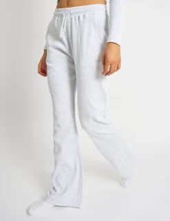 Best Sale Kaiia Waffle Wide Leg Joggers Grey Melange Sculpt & Leisure | Kaiia The Label