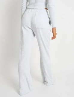 Best Sale Kaiia Waffle Wide Leg Joggers Grey Melange Sculpt & Leisure | Kaiia The Label