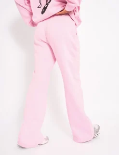 Clearance Kaiia Wide Leg Joggers Baby Pink & Black Sculpt & Leisure | Kaiia The Label