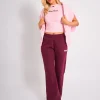 Cheap Kaiia Wide Leg Joggers Plum & Pink Sculpt & Leisure | Kaiia The Label