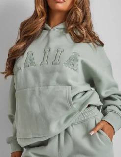 Flash Sale Kaiia Wide Leg Sweat Pants in Sage Back In Stock | Sculpt & Leisure