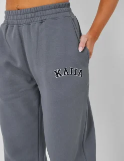 Outlet Kaiia Wide Leg Sweat Pants in Charcoal Sculpt & Leisure | Kaiia The Label