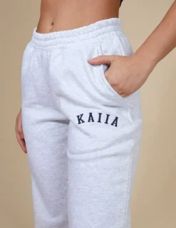 Hot Kaiia Wide Leg Sweat Pants In Marl Back In Stock | Sculpt & Leisure