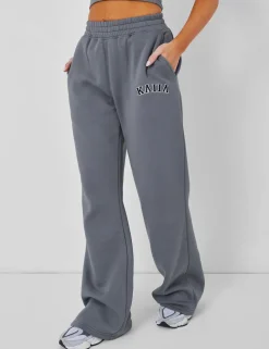 Outlet Kaiia Wide Leg Sweat Pants in Charcoal Sculpt & Leisure | Kaiia The Label