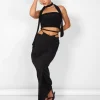 Shop Kaiia Wrap Tie Side Maxi Skirt in Sculpt & Leisure | Kaiia The Label