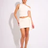 Online Knot Detail Luxe Slinky Mini Skirt Skirts | Co-ords