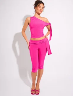 Store Knot Detail Tie Capri Pant Hot Joggers & Leggings | Joggers & Leggings
