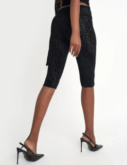 Discount Knot Detail Tie Side Leopard Devore Capri Pants Sculpt & Leisure | Kaiia The Label