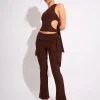 Cheap Knot Detail Tie Side Luxe Slinky Trousers Joggers & Leggings | Joggers & Leggings