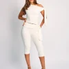 Sale Knot Detail Tie Side Luxe Slinky Capri Pants Back In Stock | Co-ords