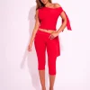 Discount Knot Detail Tie Side Luxe Slinky Capri Pants Back In Stock | Co-ords