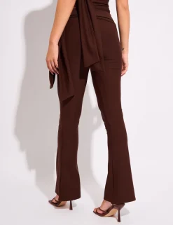 Cheap Knot Detail Tie Side Luxe Slinky Trousers Joggers & Leggings | Joggers & Leggings
